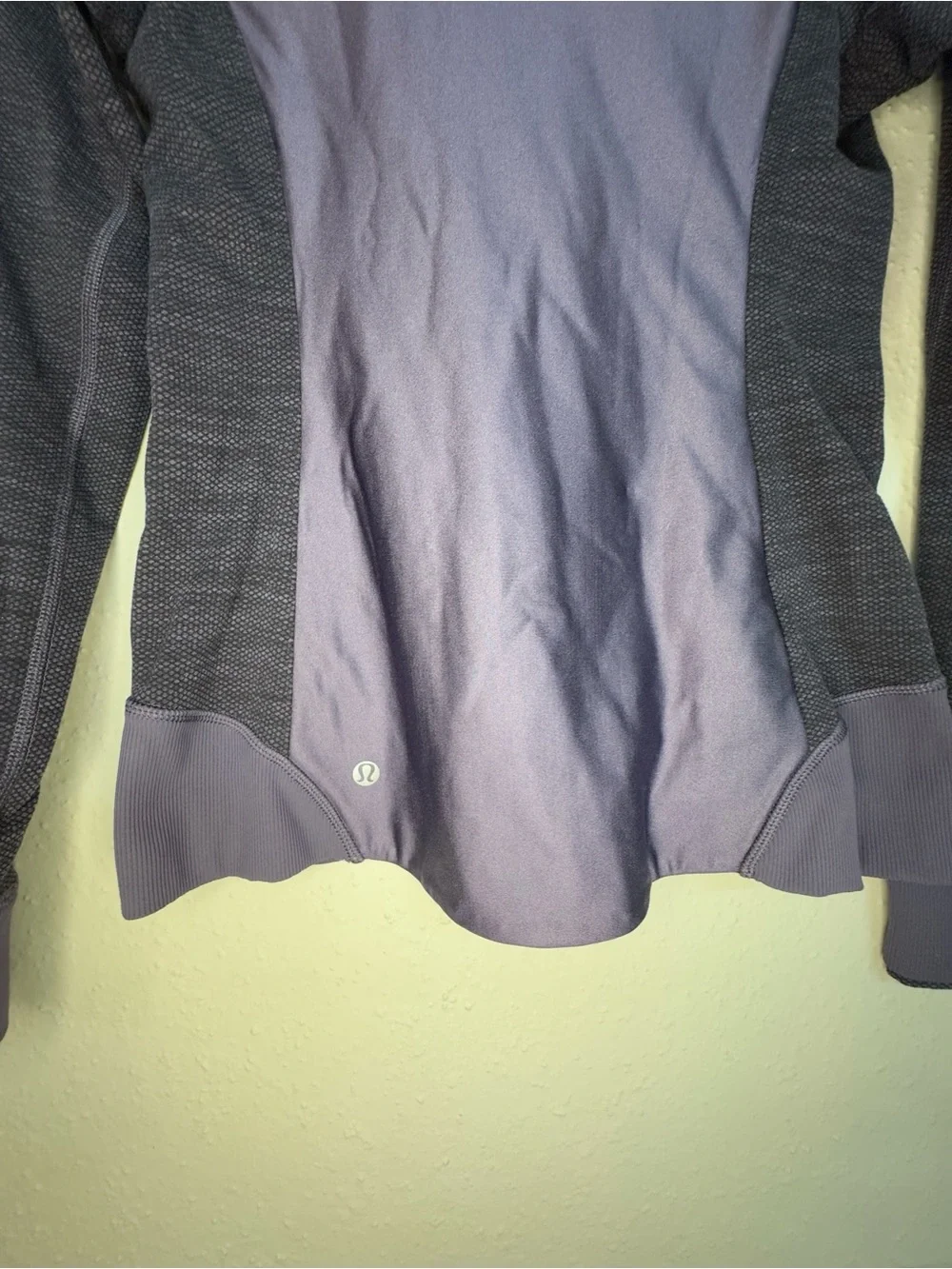 lululemon athletica Two-Tone Dark Purple Asymmetrical Zip Bomber Jacket